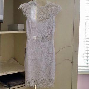 NWT Bebe White Lace Dress